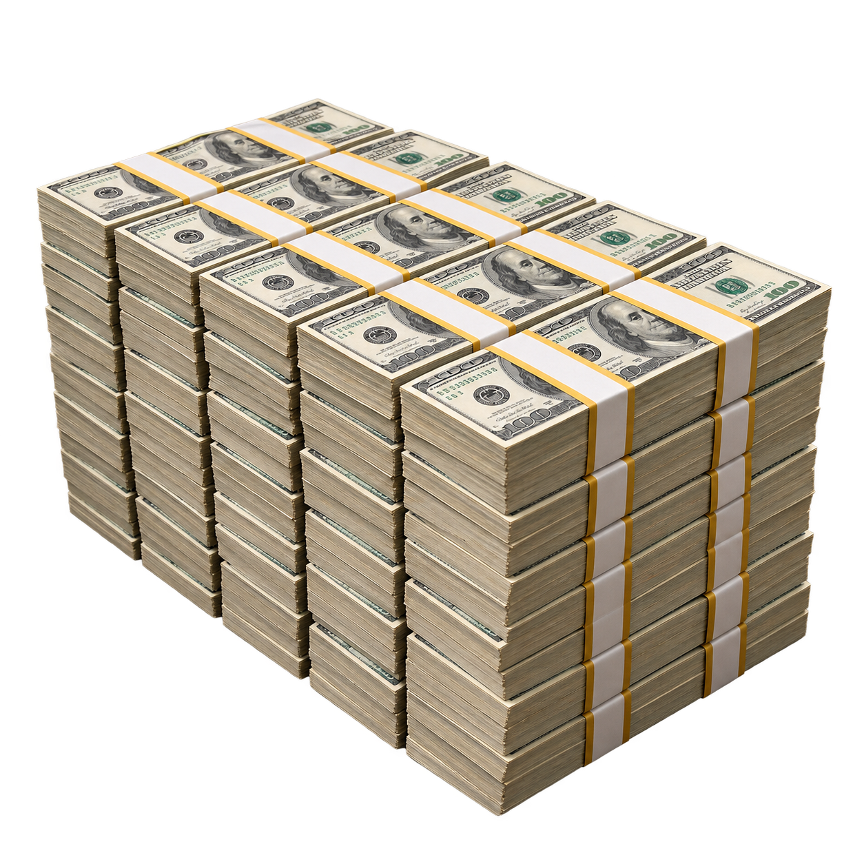 A massive cash stack — $1,000,000 simulated capital