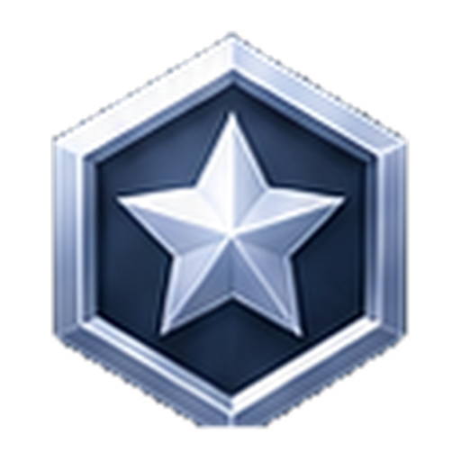 Silver rank badge